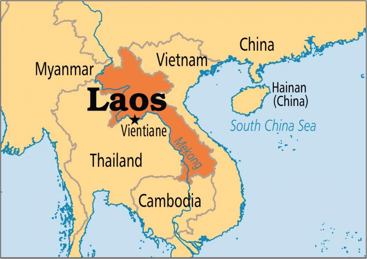 laos land i verden kort