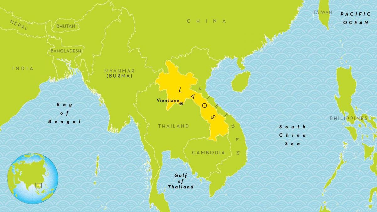 laos placering på verdenskortet