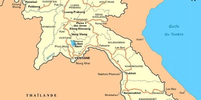 Kort over det sydlige laos