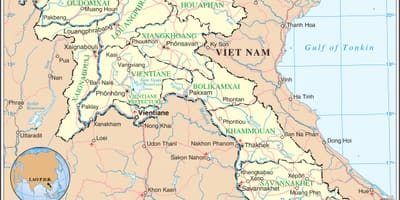Kort over laos vej