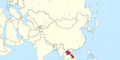 Kort over asien laos