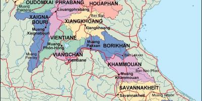 Laos politiske kort