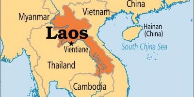 Laos land i verden kort