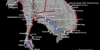 Laos railway kort